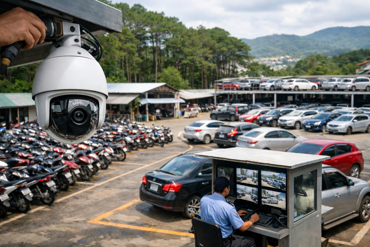 Lắp camera giám sát bãi xe tại Lâm Đồng: giải pháp an ninh hiệu quả và quản lý “nhẹ đầu” hơn